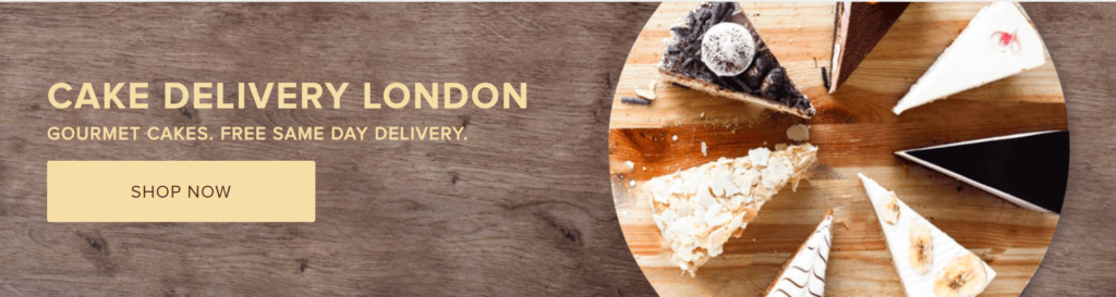 best cakes UK homepage