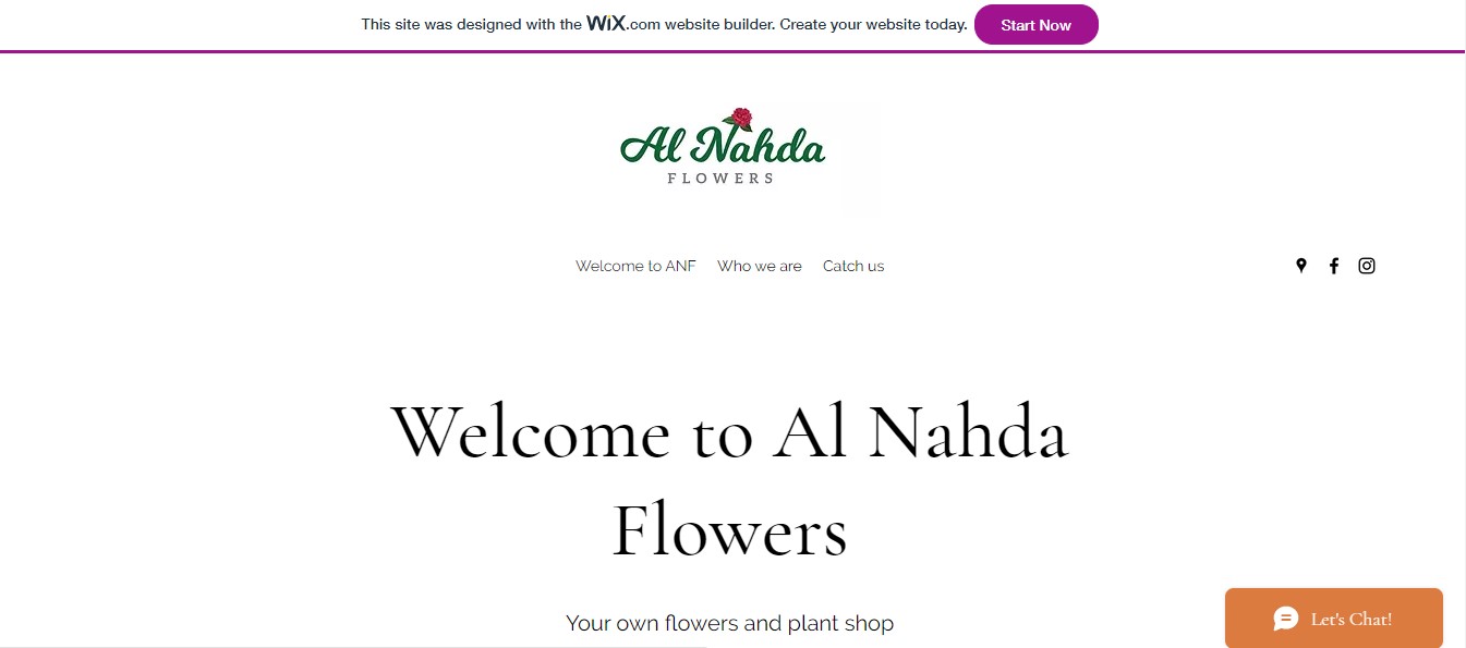 Al Nahda Flowers's homepage