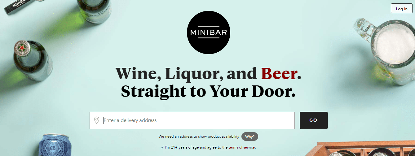 Minibar Delivery's Homepage
