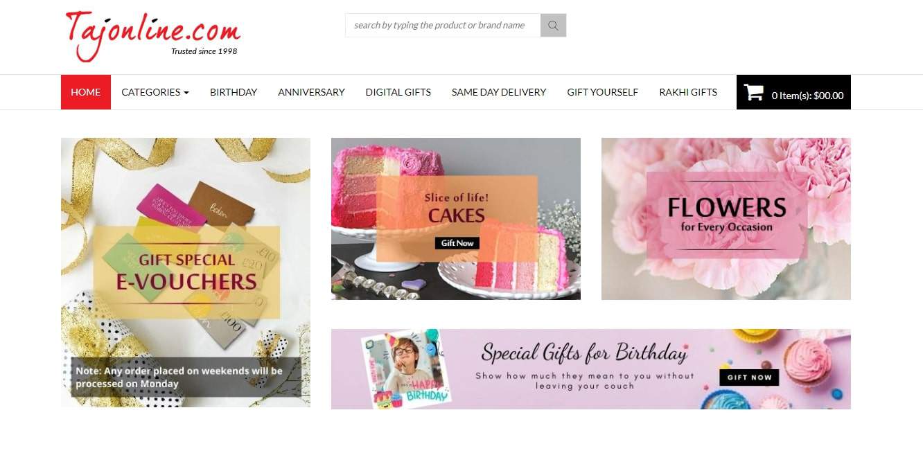 Taj Online's Homepage