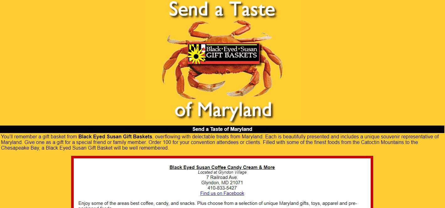 Black-Eyed Susan Gift Baskets' Homepage
