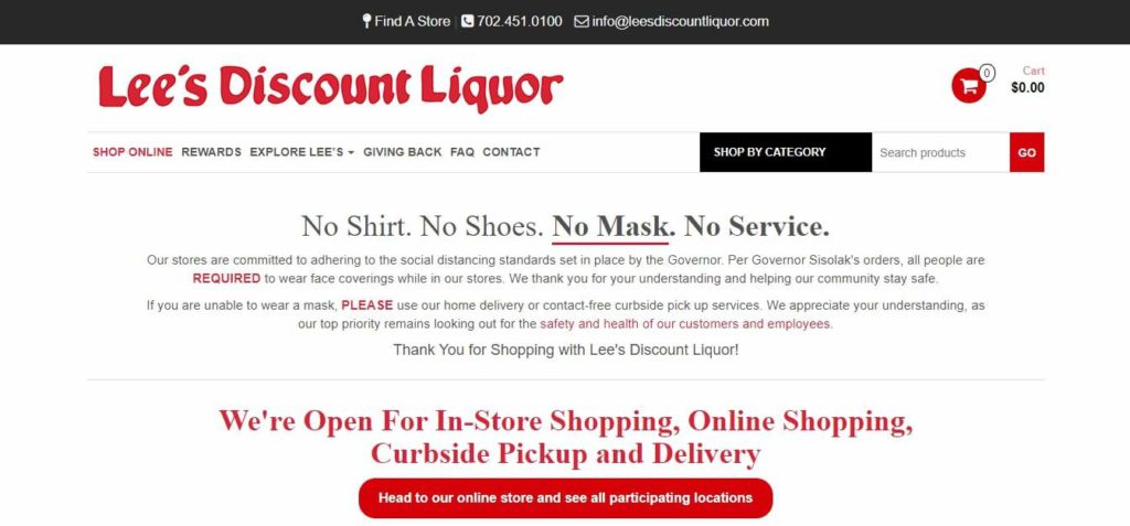 Lee’s Discount Liquor's Homepage