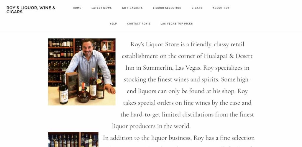 Roy's Liquor's Homepage