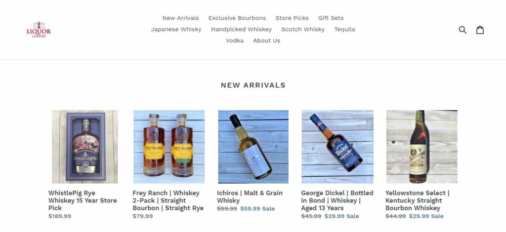 Liquor Line Up's Homepage