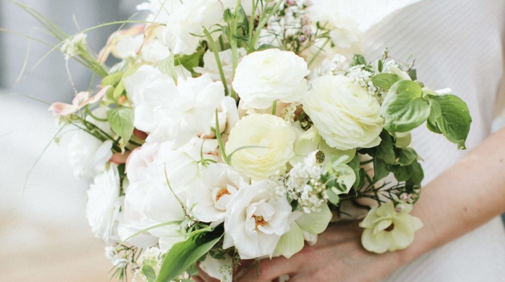 Ranunculus, Tulips, and Sweet Peas